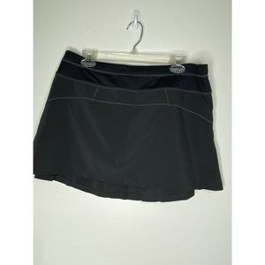 Athleta Skirt Sz L Grey Elastic Waist Back Pocket Athletic Golf Tennis